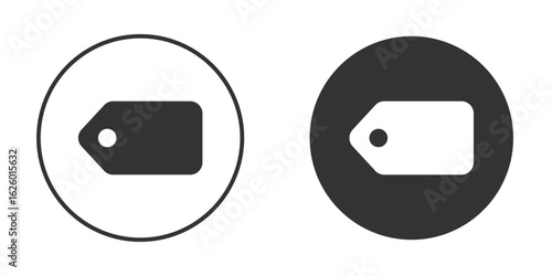 Tags icon flat. Illustration isolated vector sign symbol