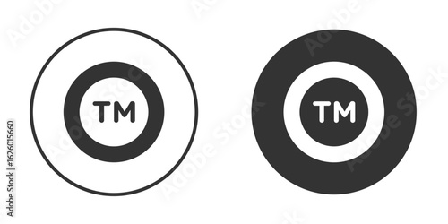 TM trademark icon flat. Illustration isolated vector sign symbol