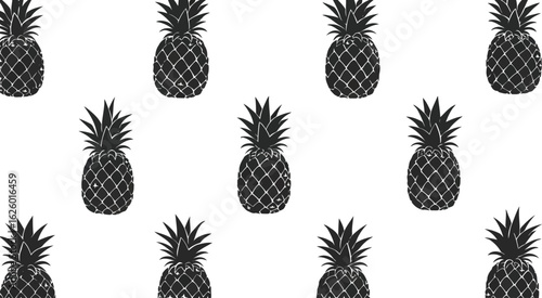 Pineapple pattern tropical summer fruit design