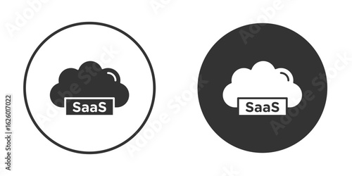 SaaS icon flat. Illustration isolated vector sign symbol