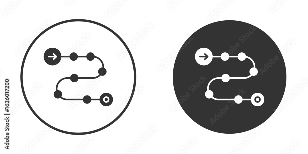 Fototapeta premium Roadmap icon flat. Illustration isolated vector sign symbol