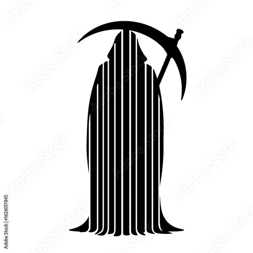 Grim reaper with scythe – Halloween symbol of death, horror