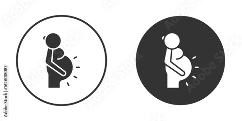 Pregnancy icon flat. Illustration isolated vector sign symbol