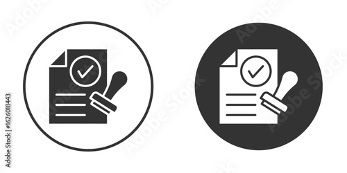 Permit icon flat. Illustration isolated vector sign symbol