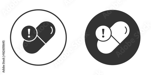 Overdose icon flat. Illustration isolated vector sign symbol