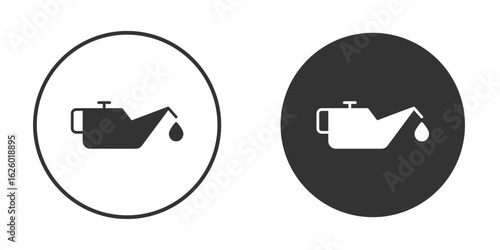 Oil can icon flat. Illustration isolated vector sign symbol