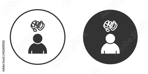 Mental disorder icon flat. Illustration isolated vector sign symbol