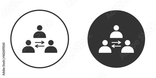 Mediator icon flat. Illustration isolated vector sign symbol