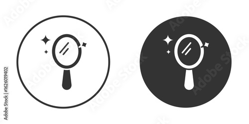 Makeup mirror icon flat. Illustration isolated vector sign symbol