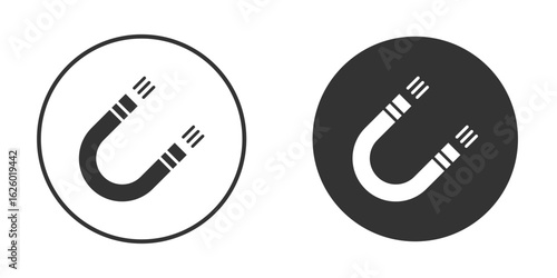 Magnet icon flat. Illustration isolated vector sign symbol