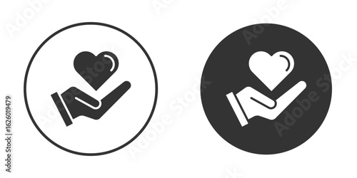 Love icon flat. Illustration isolated vector sign symbol