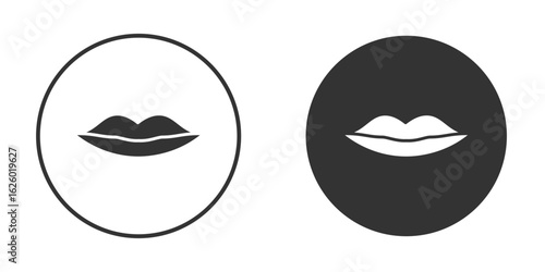 Lips icon flat. Illustration isolated vector sign symbol