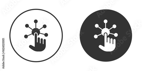 Interaction icon flat. Illustration isolated vector sign symbol