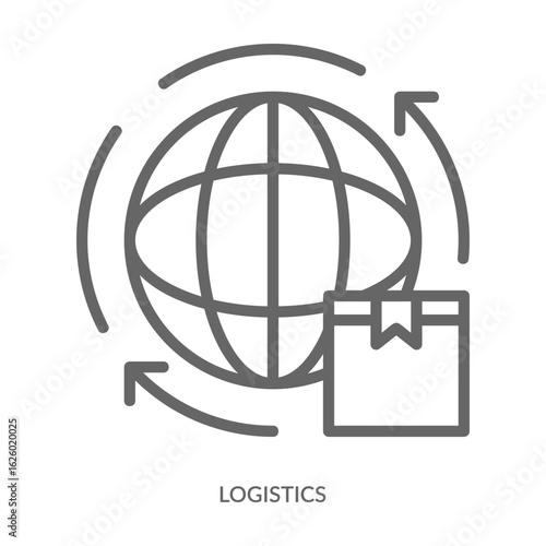 Logistics Icon Line Style. Design Vector Illustration