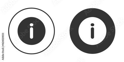 Info icon flat. Illustration isolated vector sign symbol