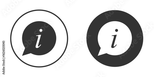 Information icon flat. Illustration isolated vector sign symbol