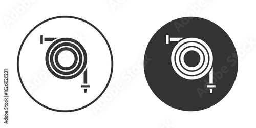 Hose icon flat. Illustration isolated vector sign symbol
