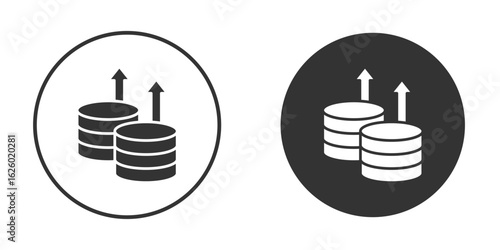 High revenue icon flat. Illustration isolated vector sign symbol