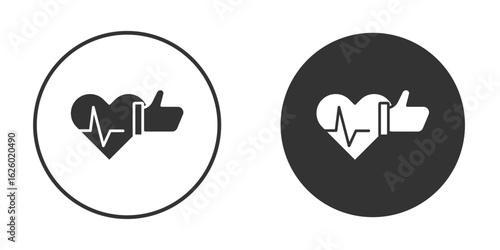 Good health icon flat. Illustration isolated vector sign symbol
