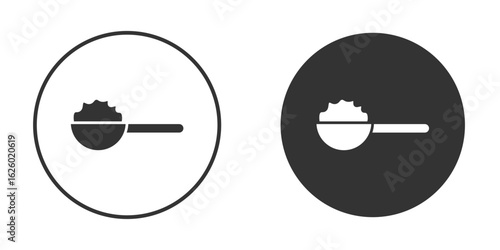 full spoon icon flat. Illustration isolated vector sign symbol