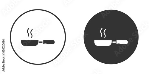 Frying pan icon flat. Illustration isolated vector sign symbol