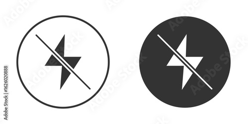 Flash off icon flat. Illustration isolated vector sign symbol
