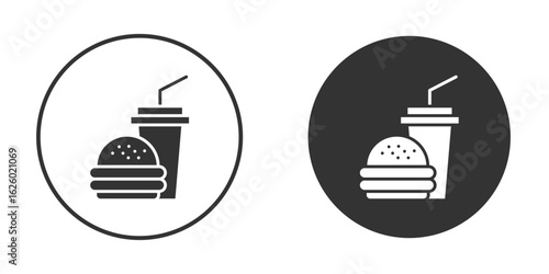 Fast food icon sign symbol and flat style for app, web and digital design.