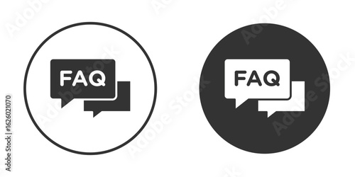 FAQ icon flat. Illustration isolated vector sign symbol