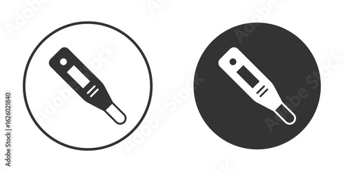 Digital thermometer icon flat. Illustration isolated vector sign symbol