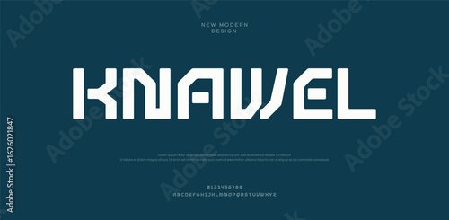 Knawel modern stylish capital alphabet letter logo design