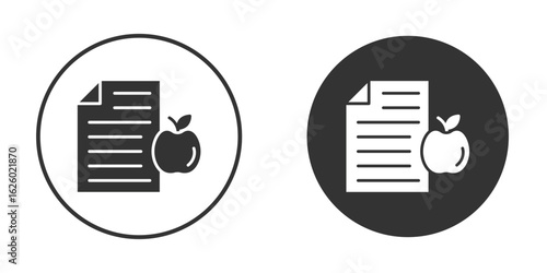 Diet plan icon flat. Illustration isolated vector sign symbol