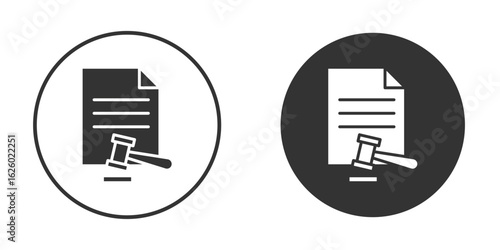 Court decision icon flat. Illustration isolated vector sign symbol