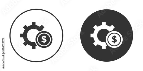 Costs optimization icon flat. Illustration isolated vector sign symbol