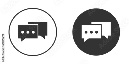Conversation icon flat. Illustration isolated vector sign symbol
