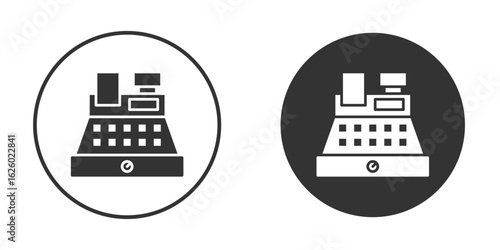 Cash register icon flat. Illustration isolated vector sign symbol