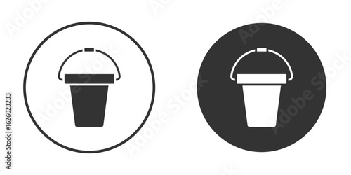 Bucket icon sign symbol and flat style for app, web and digital design.