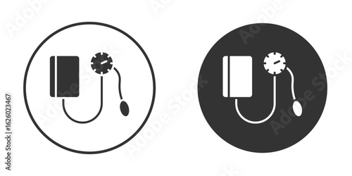 Blood pressure meter icon flat. Illustration isolated vector sign symbol
