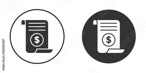 Billing icon flat. Illustration isolated vector sign symbol