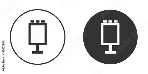 Billboard icon flat. Illustration isolated vector sign symbol
