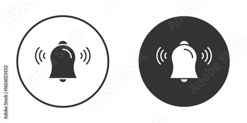 Bell icon flat. Illustration isolated vector sign symbol