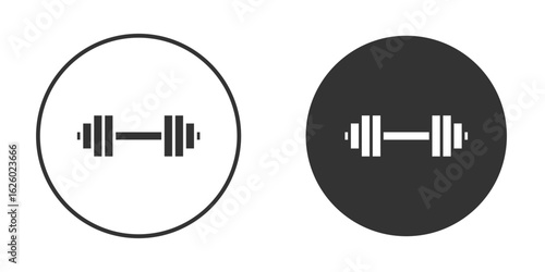 Barbell icon flat. Illustration isolated vector sign symbol