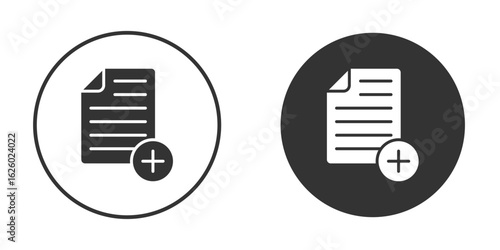 Add document icon flat. Illustration isolated vector sign symbol