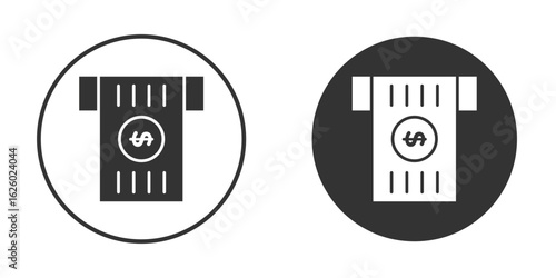 atm cash icon flat. Illustration isolated vector sign symbol