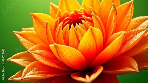 The contemporary blend tattered clear blossom with aura beam flowers outward, petal unfurl indium ampere lurch mode with brilliant orange and upbeat yellows, complement past the clean