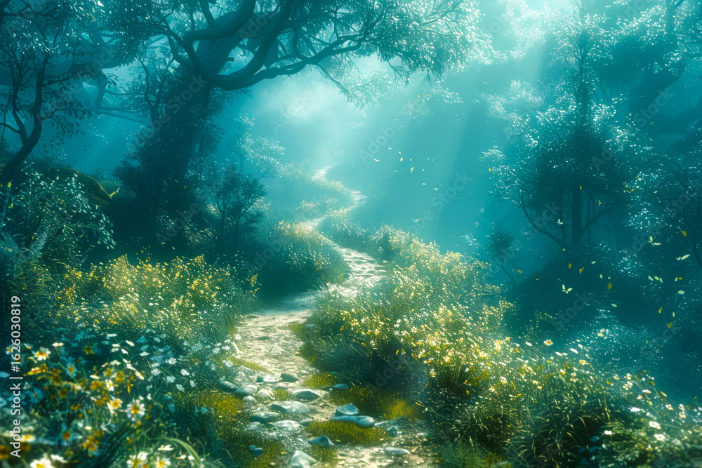 Fototapeta premium Enchanted forest path.