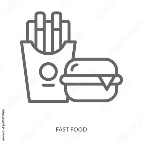 Fast Food Icon Line Style. Design Vector Illustration
