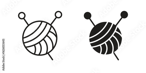 Wool ball icon sign symbol and flat style for app, web and digital design.
