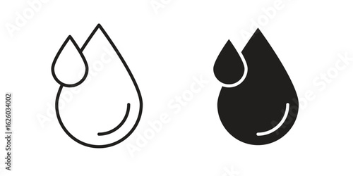 Water drop icon sign symbol and flat style for app, web and digital design.