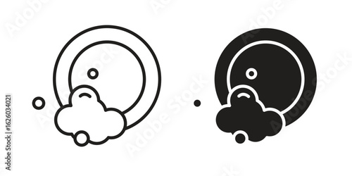 Washing dishes icon sign symbol and flat style for app, web and digital design.