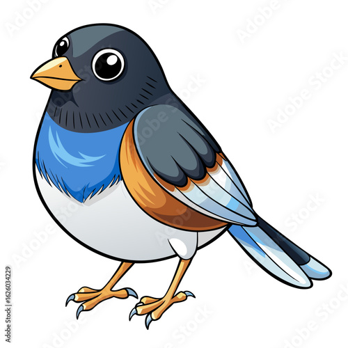 blue bird with a blue beak